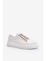 Kožené dámské sportovní boty CheBello 4362 bílé