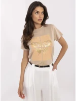 T shirt CLM TS model 21116954 camelowy - FPrice