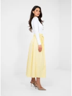 Spódnica IT SD model 22011449 jasny żółty - FPrice Spódnica IT SD model 22011449 jasny żółty - FPrice