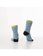 Modré dámské ponožky se vzory