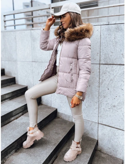 Dámská prošívaná zimní bunda AMBER DAWN beige FashionStreet TY3809