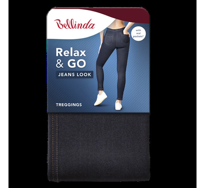 Dámské tregíny RELAX & GO JEANS TREGGINGS - BELLINDA - tmavě modrá