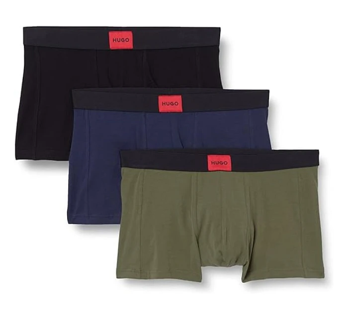 Pánské boxerky Hugo Trunk 3 Pak bavlněné spodní prádlo ve fitted střihu Pánské boxerky Hugo Trunk 3 Pak bavlněné spodní prádlo ve fitted střihu
