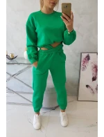 Zateplený set s krátkou mikinou zelený Zateplený set s krátkou mikinou zelený