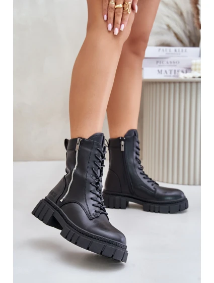 Zateplené boty dámské z eko kůže Big Star Černé model 21676204 - Big Star Shoes Zateplené boty dámské z eko kůže Big Star Černé model 21676204 - Big Star Shoes