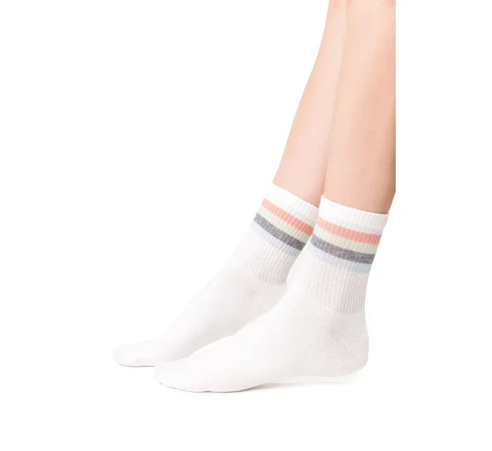 Ponožky model 18025907 Ecru - Steven Ponožky model 18025907 Ecru - Steven