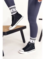 Dámské vysoké klasické tenisky Big Star - černé Dámské vysoké klasické tenisky Big Star - černé