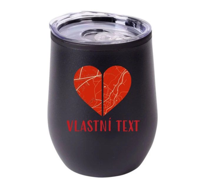 Personalizovaný termohrnek "bowl" - dvě mapy jako srdce Personalizovaný termohrnek "bowl" - dvě mapy jako srdce