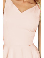 Společenské šaty s sukní středně dlouhé světle růžová Růžová / XL  model 15042936 - numoco