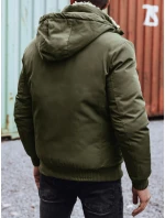 Pánská zimní bunda s odepínací kapucí zelená FashionStreet TX4836 Pánská zimní bunda s odepínací kapucí zelená FashionStreet TX4836