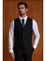 Max Men Pánská vesta model 22500428 deep black - NEOBLU Max Men Pánská vesta model 22500428 deep black - NEOBLU