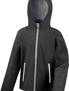 R Dětská 3vrstvá softshellová bunda s kapucí black/grey model 22427979 - Result