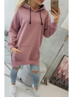 model 21752970 tmavě růžové šaty s kapucí - K-Fashion