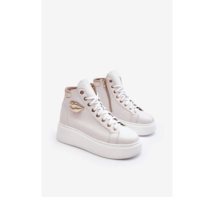 Dámské vysoké tenisky na zip Lemar bílé model 21637631 - Boto Dámské vysoké tenisky na zip Lemar bílé model 21637631 - Boto