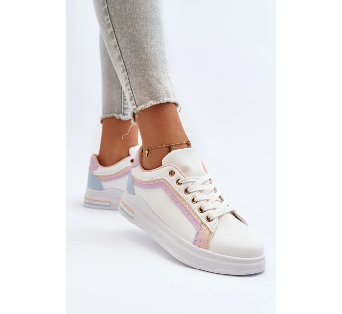 Dámské tenisky s flitry růžové model 21649117 - Boto