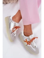 Nízké Dámské Sportovní Boty Stříbrné model 21685917 - Boto Nízké Dámské Sportovní Boty Stříbrné model 21685917 - Boto