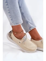 Lehké Dámské Polobotky Béžové model 21694797 - VINCEZA Lehké Dámské Polobotky Béžové model 21694797 - VINCEZA