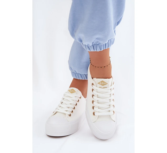 Dámské tenisky na platformě Lee Cooper LCW-26-31-4369 Bílé