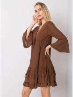 Sukienka DHJ SK model 20473535 brązowy - FPrice