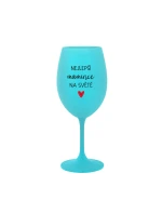 NEJLEPŠÍ MAMINCE NA SVĚTĚ - tyrkysová sklenice na víno 350 ml