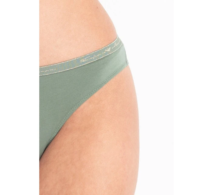 Dámské kalhotky 2 pack 163334 1A223 - 75910 - Zelená, bílá - Emporio Armani