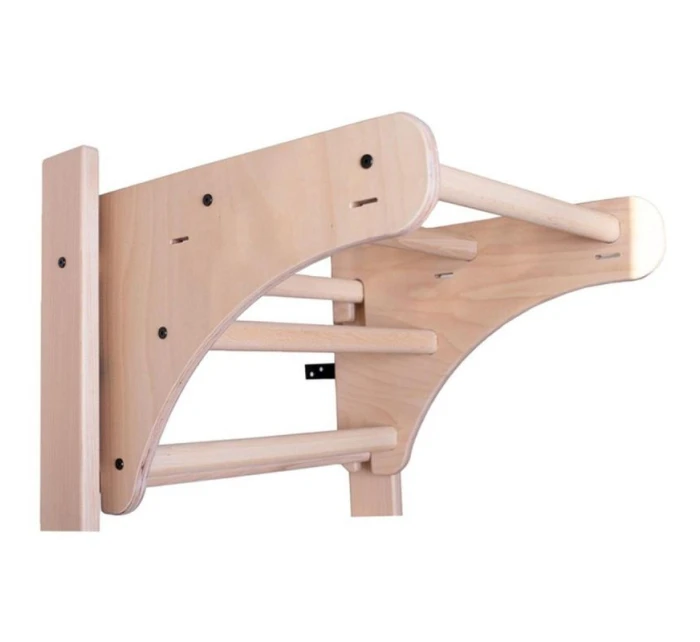 DŘEVĚNÝ KOVOVÝ GYMNASTICKÝ ŽEBŘÍK PRO 4 MADLA S DŘEVĚNOU TYČÍ BENCHK 211W