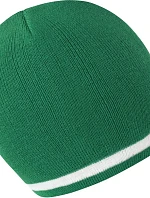 Result Headwear R 368X Pletená čepice s kontrastními pruhy 28.368X emerald/white