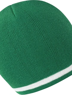 Result Headwear R 368X Pletená čepice s kontrastními pruhy 28.368X emerald/white