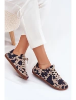 Dámské semišové barefoot tenisky s pruhy model 21703091 - Zazoo