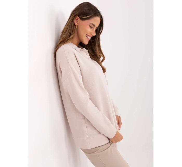 Bluzka LK BZ model 21421304 jasny beżowy - FPrice Bluzka LK BZ model 21421304 jasny beżowy - FPrice