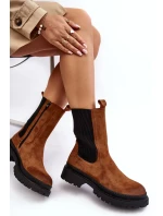 Dámské boty Chelsea se zipem Camel Samil Dámské boty Chelsea se zipem Camel Samil