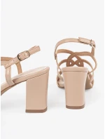 Klasické dámské  sandály hnědé Obcas