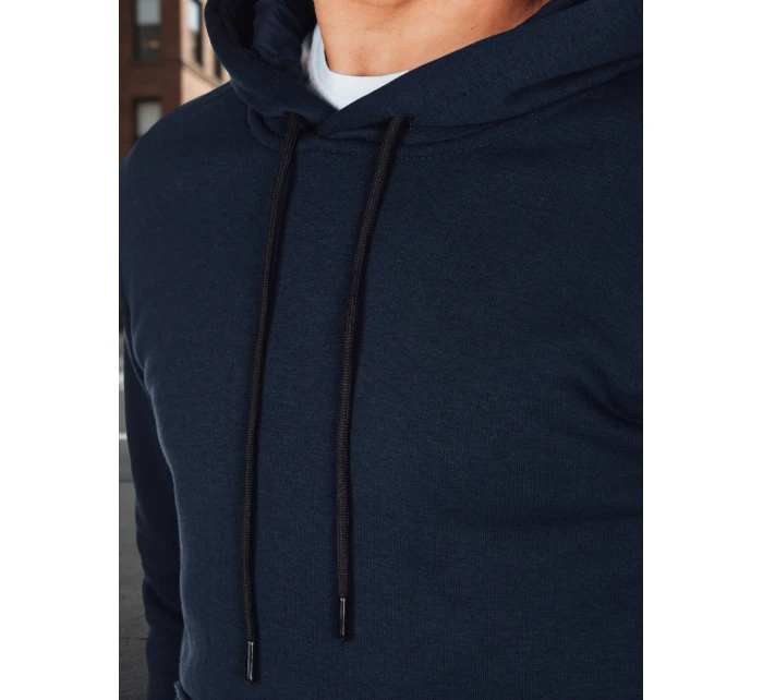 Pánská základní mikina s kapucí tmavě modrá FashionStreet BX5884