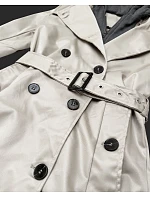 Klasický trenčkot s odnímatelnou kapucí Goodlookin light beige (T2-2252#-12) Klasický trenčkot s odnímatelnou kapucí Goodlookin light beige (T2-2252#-12)