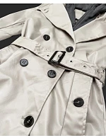 Klasický trenčkot s odnímatelnou kapucí Goodlookin light beige (T2-2252#-12) Klasický trenčkot s odnímatelnou kapucí Goodlookin light beige (T2-2252#-12)