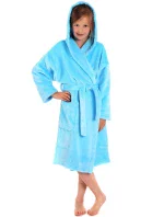 Dětský župan Siena s kapucí 9156 tyrkysová - Vestis