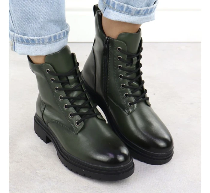 Dámské boty Bagger zateplené zelené Potocki 25-19324