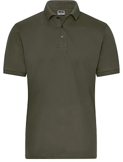 JN Pánské pracovní elastické bio polo Solid 02. olive model 22531956 - Daiber