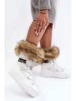 Dámské šněrovací boty bílé model 21635480 - Boto Dámské šněrovací boty bílé model 21635480 - Boto