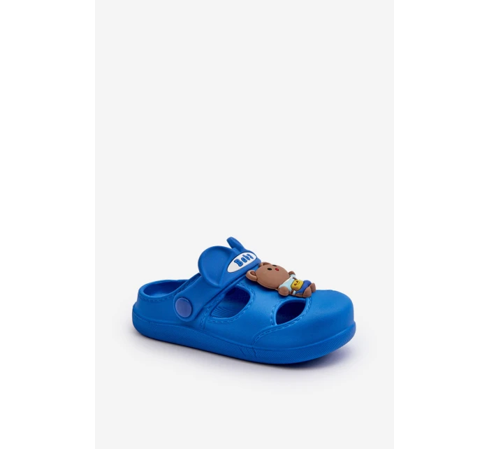 Dětské pěnové žabky s ozdobou modré Opleja Dětské pěnové žabky s ozdobou modré Opleja