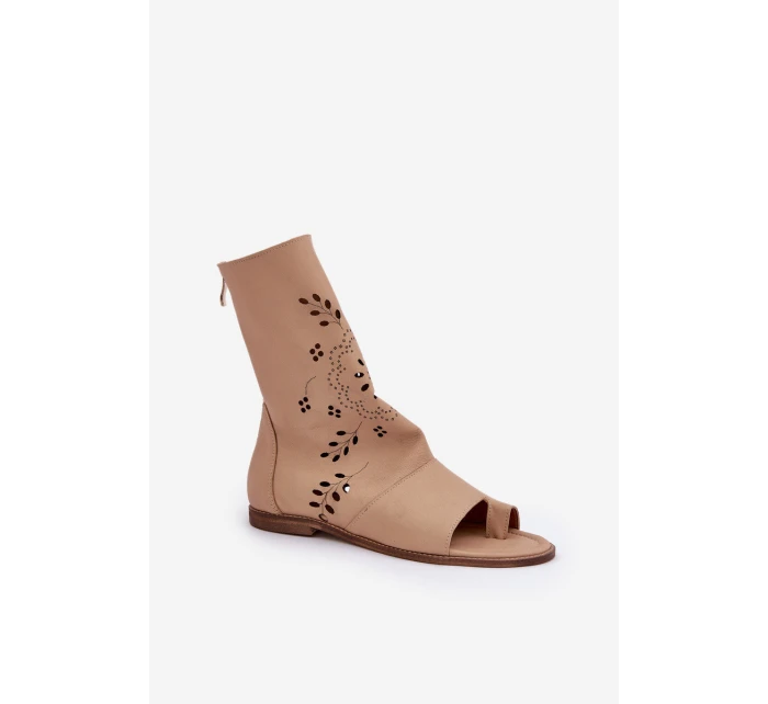 Zazoo Dámské Kožené Sandály S Na Béžové model 21682075 - Boto Zazoo Dámské Kožené Sandály S Na Béžové model 21682075 - Boto