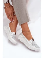 Baletky Z Přírodní Kůže  Bílé model 21690858 - VINCEZA