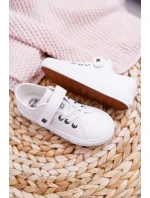 Dětské Kožené Tenisky BIG STAR EE374035 Bílé Dětské Kožené Tenisky BIG STAR EE374035 Bílé