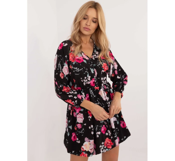 Sukienka DHJ SK  czarno czerwony model 20572067 - FPrice