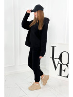 Zateplený bavlněný komplet, mikina + kalhoty Brooklyn black