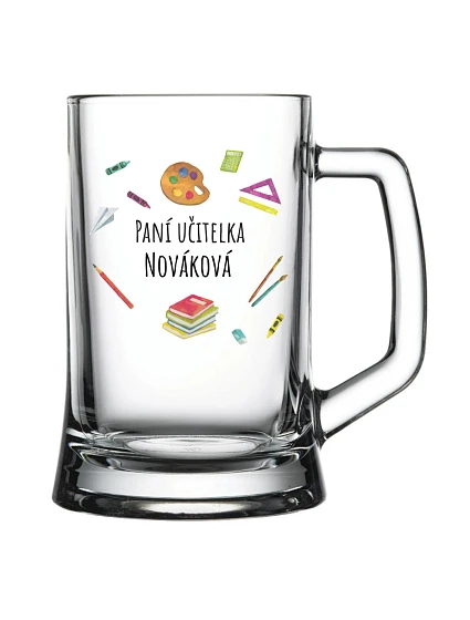 Personalizovaná pivní sklenice pro paní učitelku/pana učitele (pomůcky) Personalizovaná pivní sklenice pro paní učitelku/pana učitele (pomůcky)