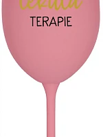 TATÍNKOVA TEKUTÁ TERAPIE - růžová sklenice na víno 350 ml