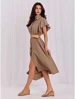 Dámské šaty MI SK 82970.86 khaki - Milady Dámské šaty MI SK 82970.86 khaki - Milady