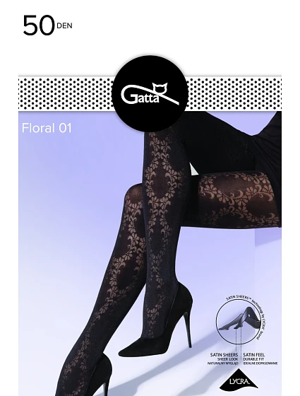 Dámské vzorované punčochové kalhoty model 22345580 01 - Gatta Dámské vzorované punčochové kalhoty model 22345580 01 - Gatta