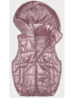 Růžová péřová vesta s odepínací kapucí model 19640133 - S'WEST Růžová péřová vesta s odepínací kapucí model 19640133 - S'WEST